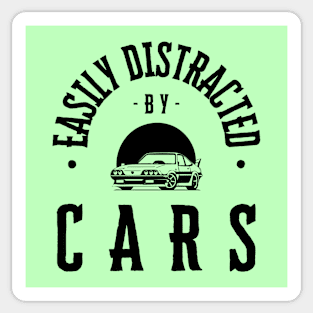 Easily Distracted By Cars Sticker